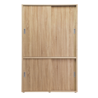 Armoire contemporaine moderne avec portes coulissantes en panneaux de bois et miroir pour chambre à coucher, appartement, villa et hôtel, grand rangement