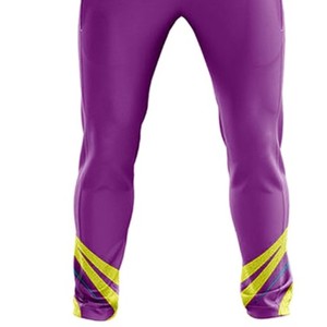 Ensemble polo et pantalon de survêtement personnalisé, design violet et jaune, respirant, séchage rapide, vêtements de sport, uniforme d'équipe - Product Image 5