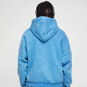 Trendy Must Have 100% Cotton Full Sleeve Oversized Zipper <b>Hoodie</b> For Men Street & Casual Wear Pullover With Custom Logo - Product Image 2