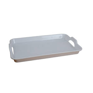 Plateau blanc 34 CM-Plateaux de service en mélamine rectangulaire léger de haute qualité Plateau en plastique bon marché en gros à bas prix - Product Image 5