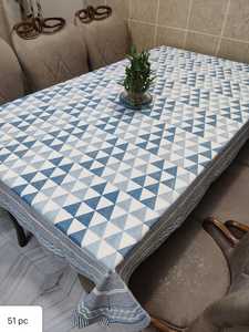 Nappe en coton 100% à imprimé géométrique élégant Bloc fait à la main Imprimé Traditionnel Héritage Rectangle Couverture Artisan Design Cover - Product Image 2