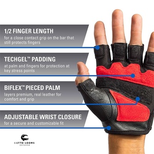 Gants d'haltérophilie en cuir de qualité supérieure OEM Vêtements de sport personnalisés Fabricant de gymnastique Fournisseur d'usine - Product Image 2