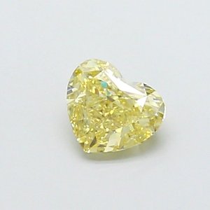 Heart 0.74ct VS1 Fancy Intense Yellow Lab Grown Diamond - Product Image 1