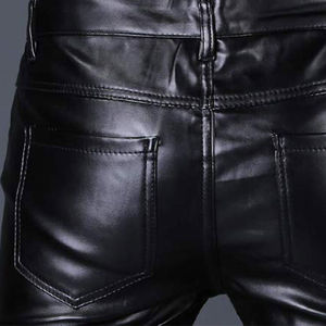 บริการ OEM กางเกงหนังผู้ชายทรงทันสมัย สั่งตัดได้ สไตล์วินเทจ แนวสตรีท ทรงตรง น้ำหนักเบา สบายๆ เอวกลาง - Product Image 5
