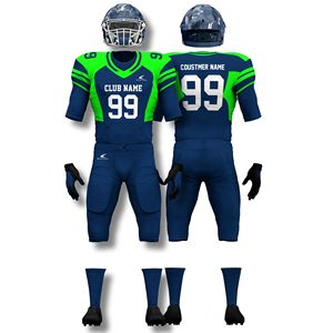 Uniformes de fútbol americano por sublimación juvenil, diseño personalizado, 100% poliéster, tela transpirable, conjuntos de camisetas para equipo - Product Image 6