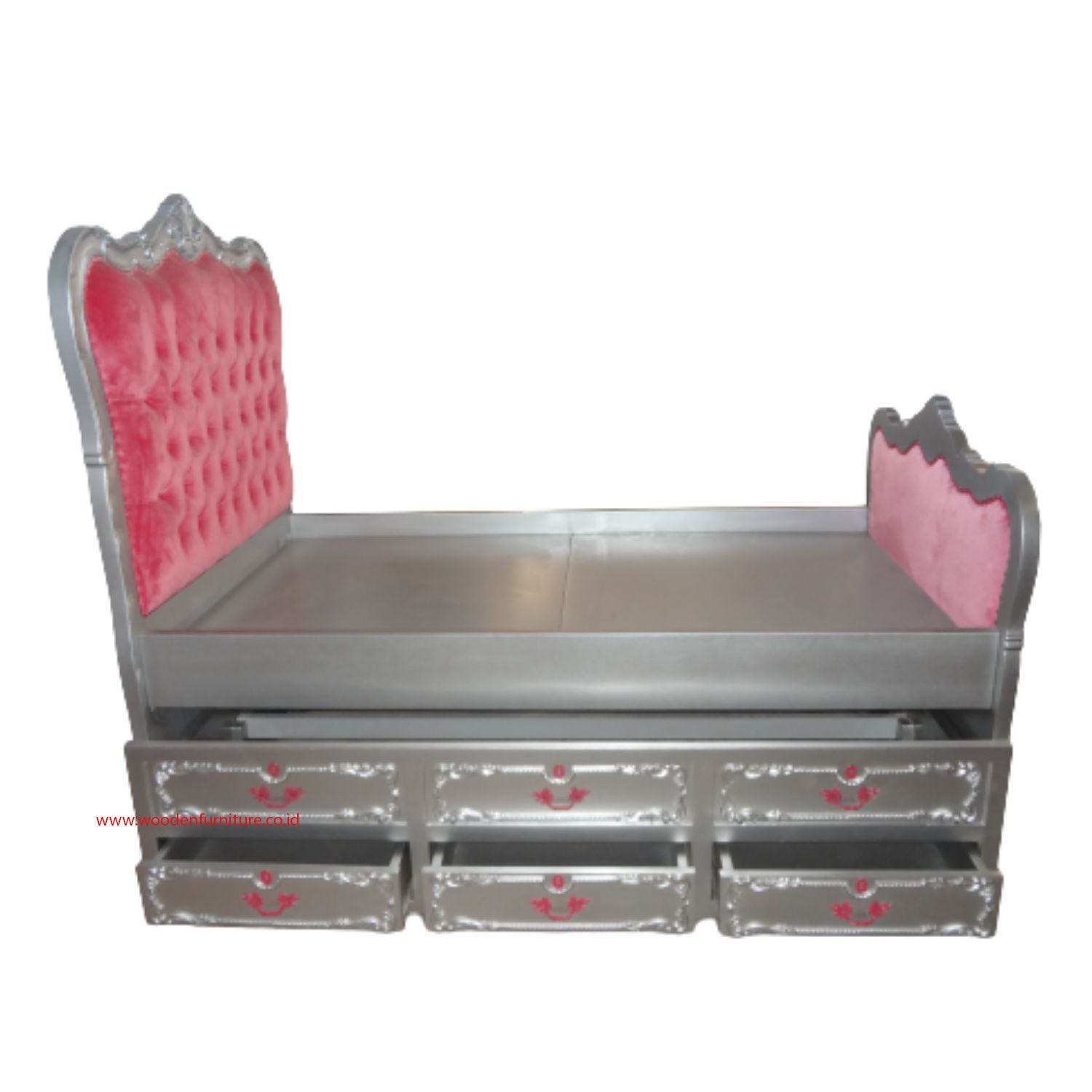 Peint argenté et rose