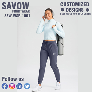Pantalon de survêtement décontracté en flanelle pour femme, avec logo personnalisé, séchage rapide, taille élastique, 100 % polyester, vente en gros, usine OEM, vêtements de sport - Product Image 5