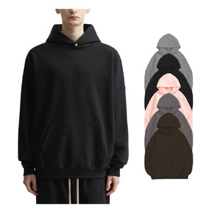 Oem Sweat à capuche en molleton personnalisé avec poches kangourou Fabricant de sweats à capuche à quantité minimale de commande bas Sweats à capuche unis en éponge française grande taille - Product Image 1