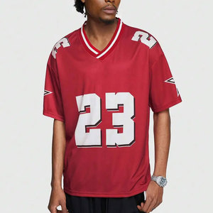 เสื้อตาข่ายคอวีทรงหลวมโอเวอร์ไซส์แบบทันสมัย - Product Image 1