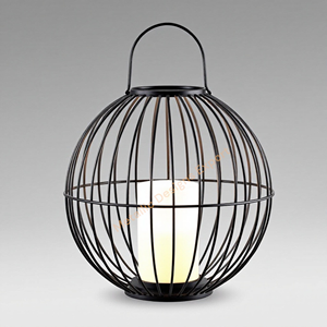 Elegant <b>Black</b> Finishing Metal Cage <b>Lantern</b> with Candle Jar Unique Indoor <b>Outdoor</b> Christmas Decorative Lighting - Product Image 6