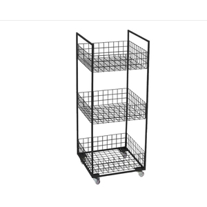 Cestas de Almacenamiento de Frutas y Verduras de Alambre de Hierro Metálico con Acabado Negro en Forma de Cubo, 3 Niveles, para Mesa de Comedor, Utensilios de Cocina, Uso Doméstico - Product Image 2