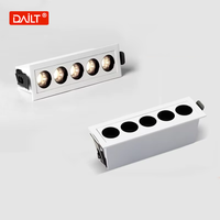 Spot LED encastré en aluminium blanc homologué CE, design rond, pour salon, éclairage linéaire, promotion exceptionnelle
