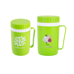 Insulated 500ml Plastic Water Mug with Handle Screw Lid Floral Print Thermal Tumbler School Office Home Kitchen Tableware - Product Image 3