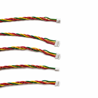 Kabel Sambungan Sinyal 2-6 Pin dengan Konektor Jantan ZH 1.5mm Pitch, Kabel Terpilin untuk Papan Kontrol, Kustom OEM