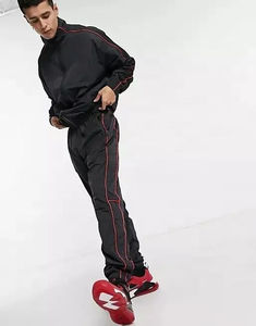 Conjunto Deportivo de Invierno para Hombre 2025, Estampado, 100% Nailon, Chaqueta Cortavientos, Cuello Alto, Rayas, Dos Piezas, OEM - Product Image 5