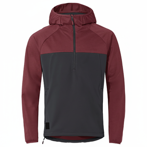 Vestes Softshell de sport d'extérieur imperméables coupe-vent à demi-zip à capuche pour hommes, prix de gros, fabrication sur mesure, best-seller - Product Image 4