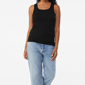 Ropa de algodón en blanco a granel para mujer, camisetas de tela de costilla suave para mujer, Tops con cuello en V, Tops cortos para mujer, camiseta para mujer de alta calidad - Product Image 4