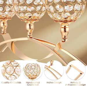 Support de bougie scintillant entouré de cristal de conception super spéciale bougeoir métallique très exigeant support de bougie de décoration de table - Product Image 3