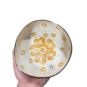 Cuenco artesanal de coco con incrustaciones de fregona, cuenco para servir hecho a mano para ensaladas, postres y helados, venta al por mayor de Vietnam - Product Image 4
