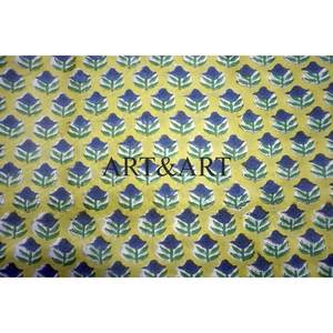 Tela de Algodón Estampada a Mano con Diseño Indio de Jaipur para Ropa de Mujer, Textiles para el Hogar, Accesorios y Bolsos ART&ART High - Product Image 3