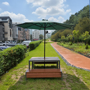 K-Premium Steel Foldable Outdoor Parasol | KOOLA CENTRA 3M (10 Ft) Center Post Umbrella for Gym Hotel & Park Use - Product Image 3