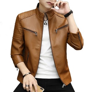 Abrigo con cremallera de piel de vaca desgastada encerada de piel de oveja cálida personalizada para hombre más vendido, patrón de camuflaje suelto para primavera - Product Image 4