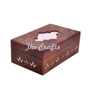 Porte-serviettes de qualité supérieure en bois couleur marron boîte à mouchoirs porte-serviettes pour la maison hôtel et restaurant - Product Image 5