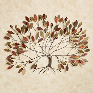 <b>Large</b> Tree of Life Multicolor Leaves Metal Handicraft Wall <b>Art</b> Customizable Color & Size Multi-functional for Home and Office - Product Image 6
