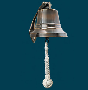 Campana de Barco Colgante de Latón Macizo Vintage de Alta Calidad, Campana Náutica Personalizada para Decoración de Pared, Hermosa Campana Colgante con Ancla - Product Image 2