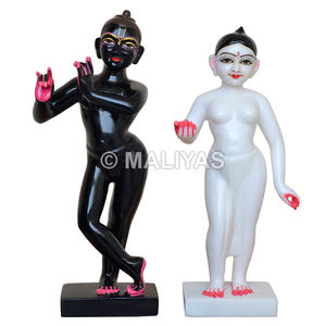 เทวรูปพระกฤษณะของอิสลามทำมือรูปเทวดาหินอ่อนสำหรับวัดบ้าน - Product Image 1