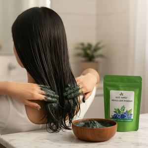 Glee Impex Organic <b>Indigo</b> Leaf <b>Powder</b> for Hair | Natural Hair Coloring Strengthening Scalp Nourishing 50g Cosmetic Grade - Product Image 1