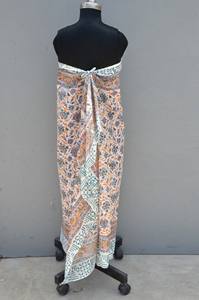 Femmes été coton paréo cou écharpe main bloc impression Floral Design longues dames léger cadeau parfait son Logo personnalisé - Product Image 4