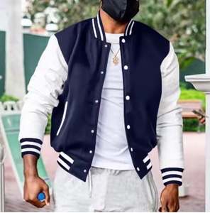 Chaqueta cortavientos Varsity de fabricante de alta calidad para hombre, Mangas de cuero bordadas, chaquetas Varsity Letterman de béisbol personalizadas - Product Image 2