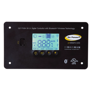 Contrôleur de charge solaire numérique MPPT Go Power 30A avec écran LCD, double port USB, Bluetooth, certifié UL et RoHS - Product Image 2