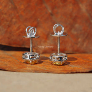 Pendientes colgantes de aro de diamante de corte redondo cultivado en laboratorio 0,75 CTW OEM al por mayor certificado CVD 1 regalo de aniversario de oro - Product Image 4