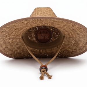 Chapeau Canotier en Paille Tressée Personnalisé avec Logo, Large Bord, Motif Herbe Naturelle, Unisexe Adulte, Plage, Pêche, Extérieur, Vente en Gros, Haute Qualité, OEM - Product Image 5