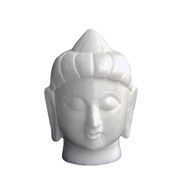 Premium Quality White Marble Antique Tall Sitting Hand Carved Home Decor Meditating Buddha Statue from Indian Supplier
