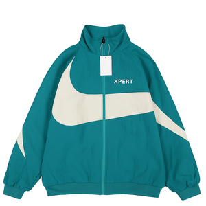 Chaqueta de Forro Polar de Poliéster de Doble Cara Unisex con Logotipo de Marcas Globales, Cuello Alto, Cortavientos Grande, Abrigo de Invierno de Lona con Cremallera Frontal - Product Image 3