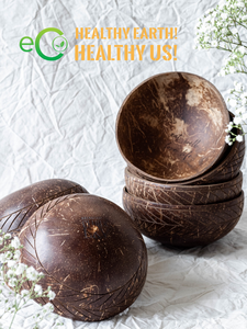 Bols en coquille de noix de coco gravés de haute qualité, vaisselle en céramique artisanale, bol en noix de coco durable et écologique fabriqué en ECO2GO - Product Image 4