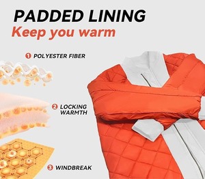 Chaqueta Bomber de Invierno para Hombre Fizay Enterprises, Cortavientos de Poliéster Transpirable y Ecológico, con Cremallera y Bordado, Impermeable - Product Image 3
