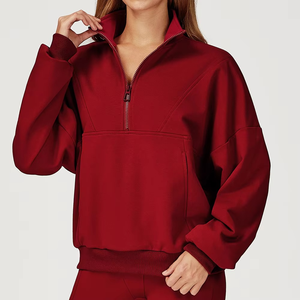 เสื้อฮู้ดมีซิปแขนยาวสำหรับผู้หญิงกันลมและฮู้ดทรงหลวมสำหรับฤดูหนาว - Product Image 6