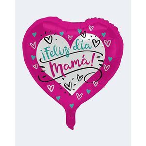 Ballon en forme de cœur en feuille d'aluminium Feliz Da <span class=keywords><strong>Mam</strong></span> 45cm 18in Décoration de fête - Product Image 1