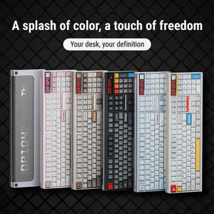 <span class=keywords><strong>Clavier</strong></span> mécanique personnalisé sans fil DP 104 avec interrupteurs magnétiques --- Interrupteurs linéaires Gris Gecha et Rye - Product Image 5