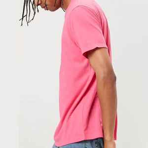 Camiseta de algodón de manga corta con cuello redondo para hombre, talla europea, camiseta informal holgada sencilla de Color sólido, gran oferta, jersey para hombre - Product Image 2