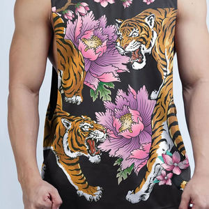 2026 Wholesale High Quality Printed Knitted Sleeveless Tank Top for <b>Men</b> Crew Neck <b>Black</b> White Red Summer Wear Bodybuilding OEM - Product Image 6
