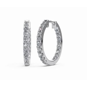 Exclusivos Aretes de Aro Redondos Clásicos Eleanor de Oro de 14 Quilates con Diamantes Cultivados en Laboratorio, Proveedor Mayorista de Joyería - Product Image 5