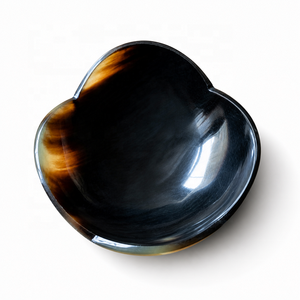 Luxury Handcrafted Buffalo Horn Decorative Bowl Natural Horn Serving Bowl for Modern Home Decor Fruit <b>Display</b> <b>Table</b> Centerpiece - Product Image 4