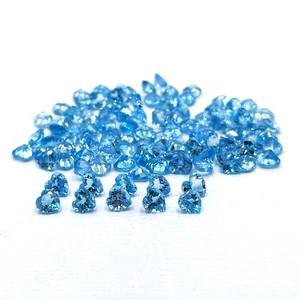 5mm naturel suisse bleu topaze sculpté coeur coupe pierres précieuses en vrac topaze calibré perles de pierre à facettes pour la fabrication de pendentif de bijoux - Product Image 2