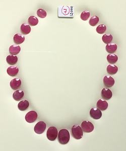 189,56 arats Rubí Mozambique Piedra de corte ovalado 27 piezas Diseño calentado para la fabricación de joyas finas Piedra preciosa natural - Product Image 3