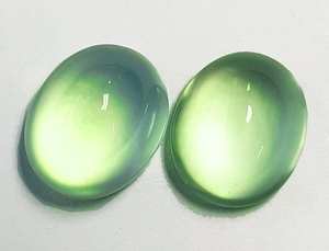 Piedras preciosas genuinas sueltas de corte ovalado de piedra Prehnita Natural altamente pulida de la mejor calidad para la fabricación de joyas disponibles para la venta OEM - Product Image 4